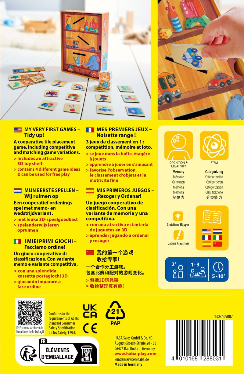 HABA Mijn Eerste Spellen – Wij Ruimen Op Bordspel