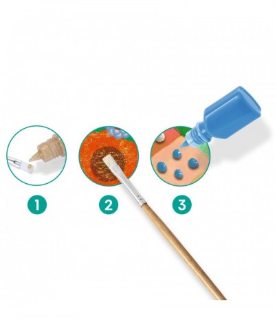 3D-verf. Tropisch woud