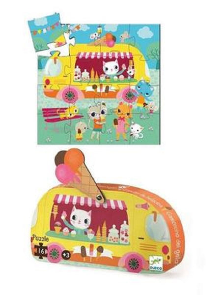 Silhouette Puzzle - Ice cream truck