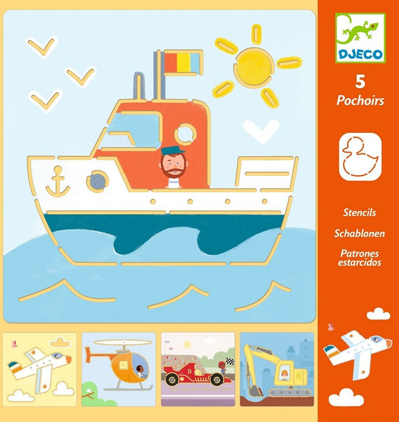 Djeco Sjablonen Transport & co