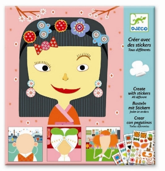 Djeco Maken met stickers - Allemaal verschillend