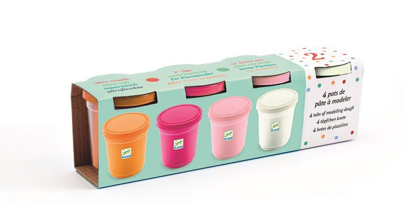 Djeco Light Clay - 4 tubes of play dough - sweet