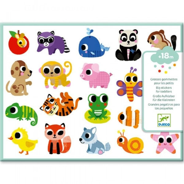 Grote stickers voor de kleintjes - Babydieren