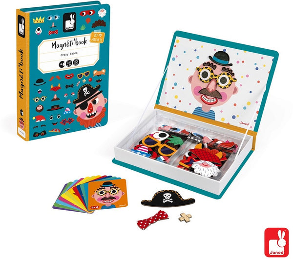 Janod Magnetibook - gekke gezichten jongens