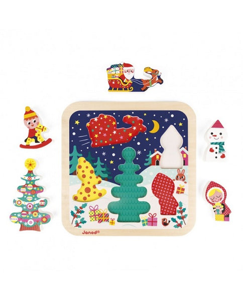 Janod Chunky Puzzel Kerstmagie