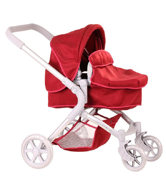 Götz Poppenwagen, 2 in 1, rood
