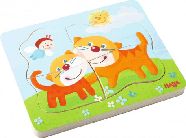 Haba Houten puzzel Knuffelpoezen