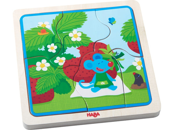 Haba Houten Puzzel Aardbeimuis