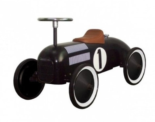 Goki Loopauto nummer 1 zwart