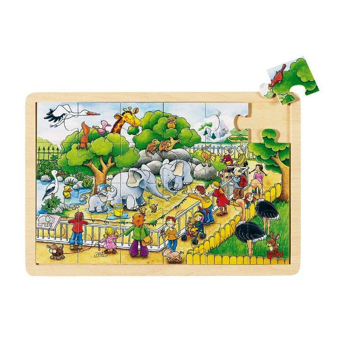 Goki Puzzel Op bezoek in de Zoo