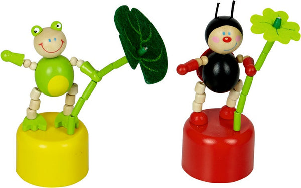 Drukpoppetje kikker-kever Garden Kids