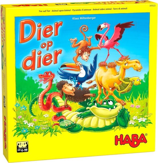 Dier op dier Het wankele stapelspel