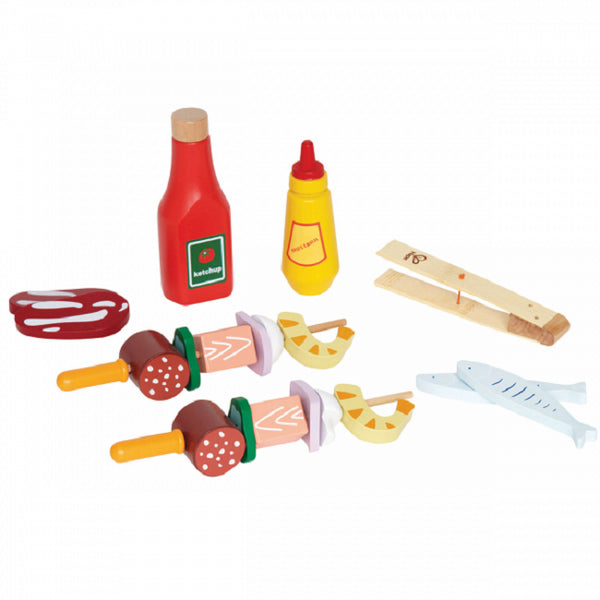 Houten Shishkebab BBQ set