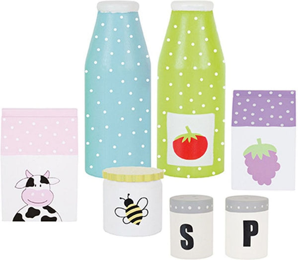 Houten speelset drankjes