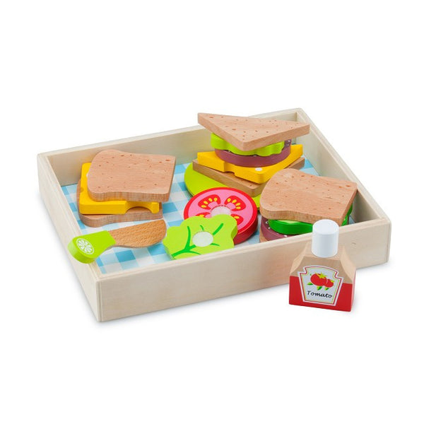 New Classic Toys - Snijset - lunch-picknick-box- 18 delig