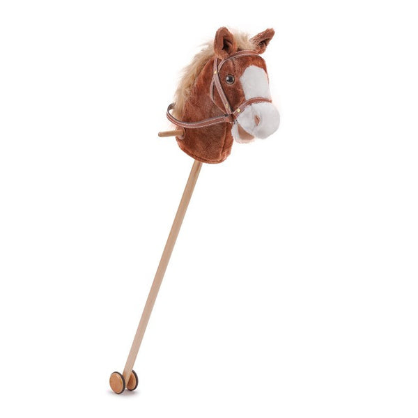 New Classic Toys - stokpaard - donkerbruin - pluche