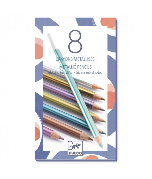 8 Metallic Potloden - Djeco