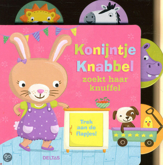 Konijntje Knabbel zoekt haar knuffel