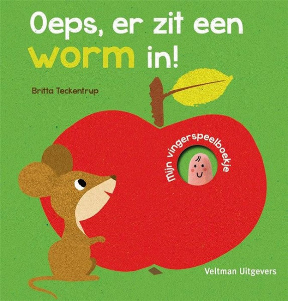 Oeps, er zit een worm in!  (kartonboek) 1+
