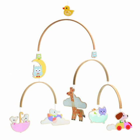 Djeco houten mobiel - Babydieren