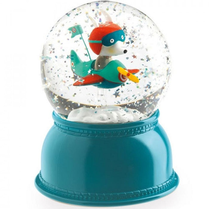 Djeco Nachtlampje Vliegtuig in sneeuwbol