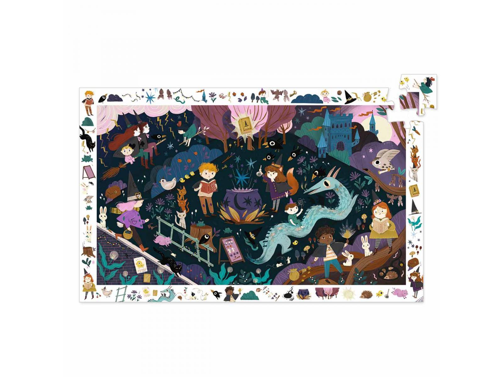 Djeco Observatiepuzzel - Tovenaarsleerlingen - 54 stukjes