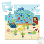 Djeco Silhouette Puzzel  - The Aquarium - 16 stukjes