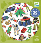 Djeco Stickers - Retro toys