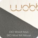 Wobbel Original linnen-whitewash vilt Muis