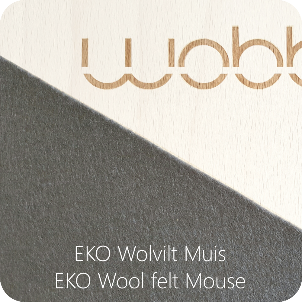 Wobbel Original linnen-whitewash vilt Muis