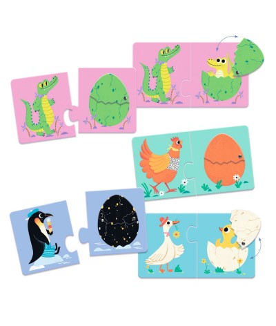 Duo Puzzel Grappige Eieren