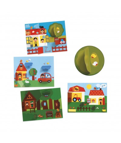 Vouwen en plakken. Verstoppertje