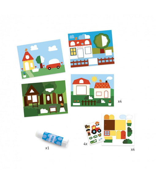 Vouwen en plakken. Verstoppertje