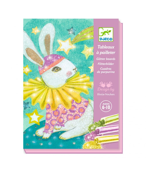 Glitterschilderijen - Het dierencarnaval