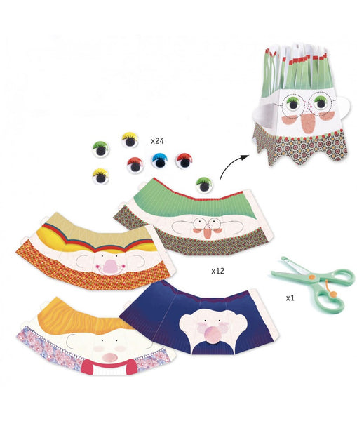 Knippen. knip-knip, poppetjes maken.