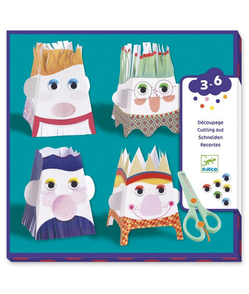 Knippen. knip-knip, poppetjes maken.