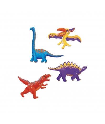 6 ledenfiguurtjes om in te kleuren. Dino