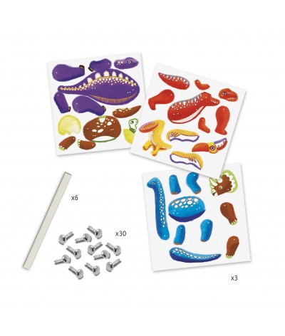 6 ledenfiguurtjes om in te kleuren. Dino