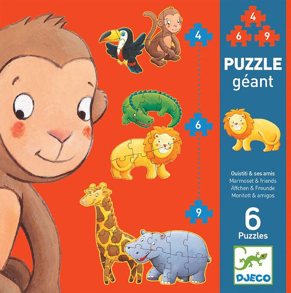 Djeco Puzzle Gèant Marmoset & friends