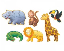 Djeco Puzzle Gèant Marmoset & friends