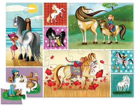 Crocodile Creek Floor Puzzle Horses