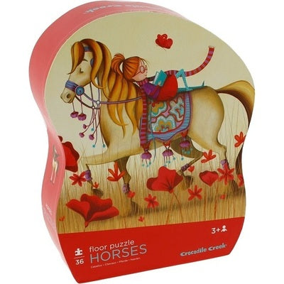 Crocodile Creek Floor Puzzle Horses
