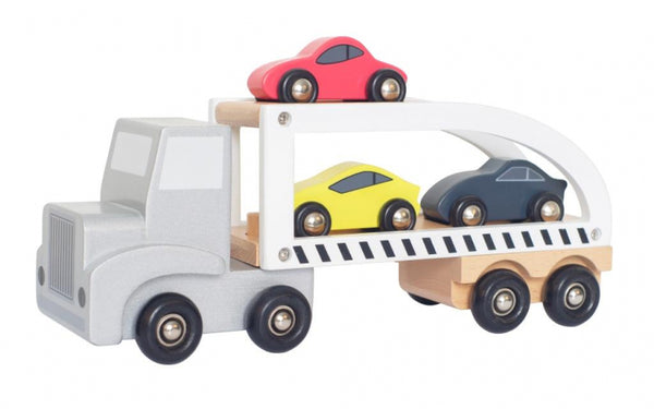 Houten autotransporter (nieuwe uitvoering)