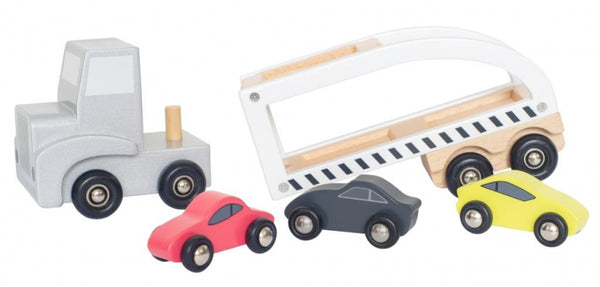 Houten autotransporter (nieuwe uitvoering)