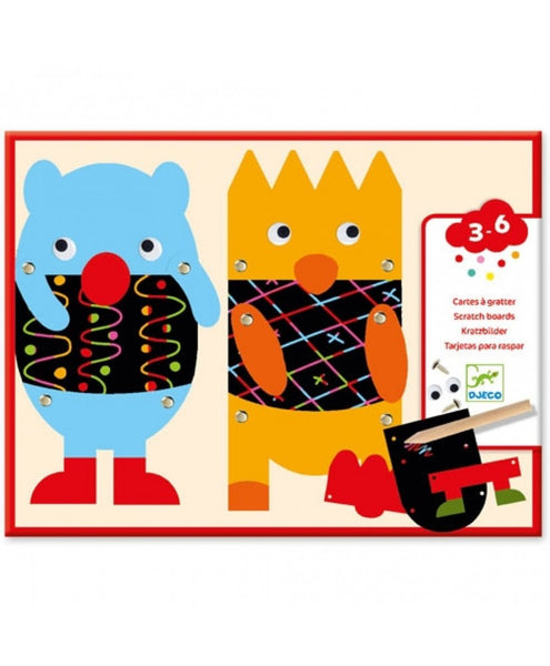 Kraskaarten - Kras en maak leuke monstertjes