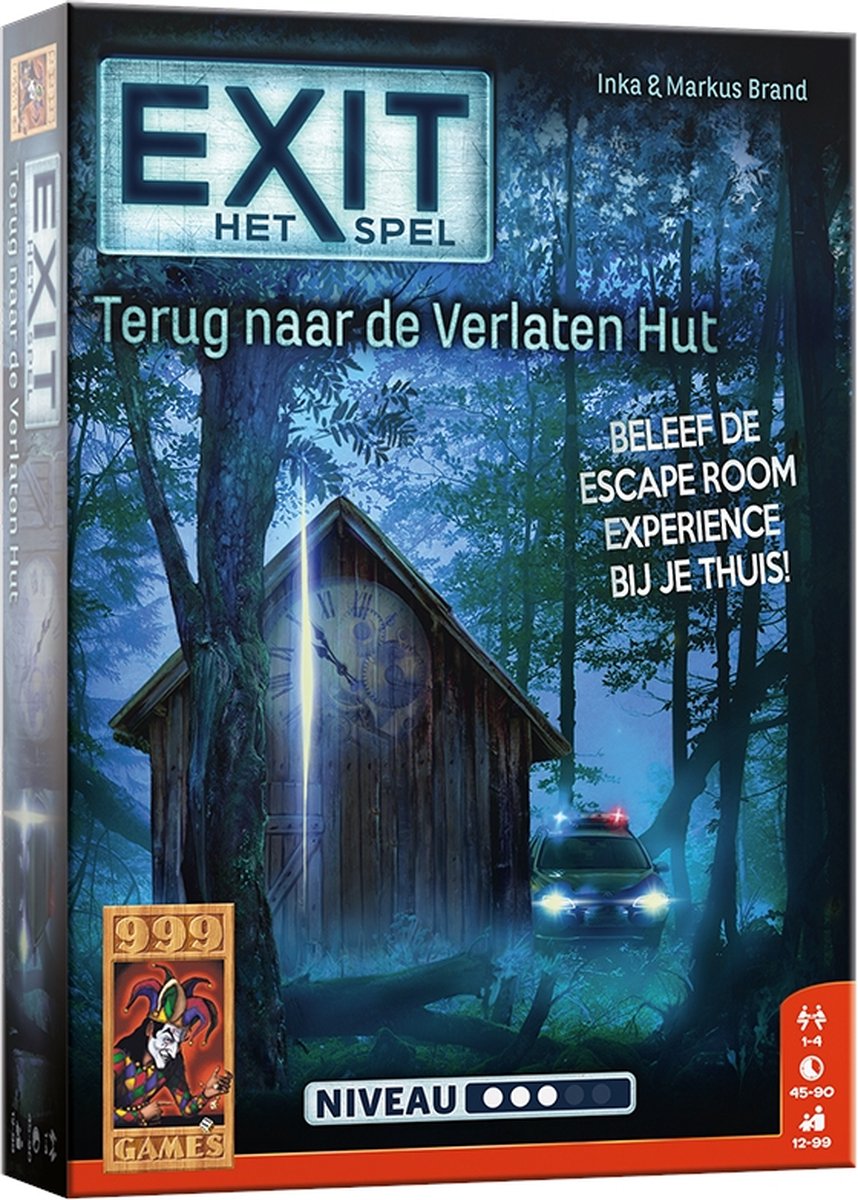 EXIT - Terug naar de Verlaten Hut - Breinbreker spellen van 999 Games doos voorkant productfoto