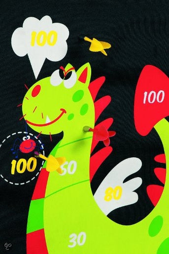 Scratch Spel Darts Ridder/Draak (magnetisch dartbo