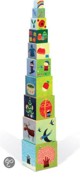 Janod Stapeltoren (vierkant) 4 seizoenen