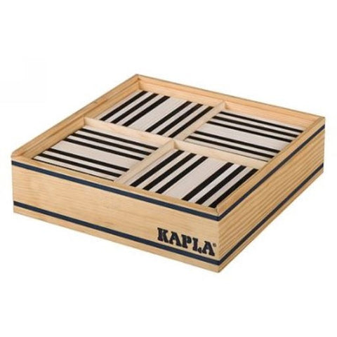 Kapla 100 Zwart & Wit plankjes (verpakt in kistje)