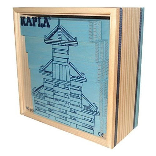 Kapla Kistje met 40 plankjes (lichtblauw)